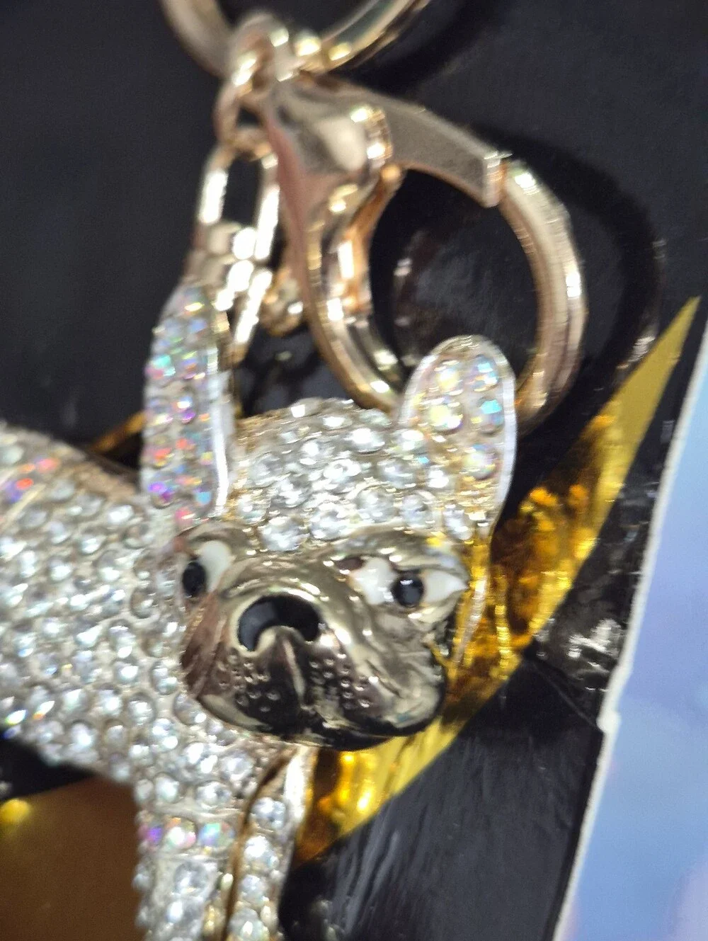 Crystal French Bulldog Keychain